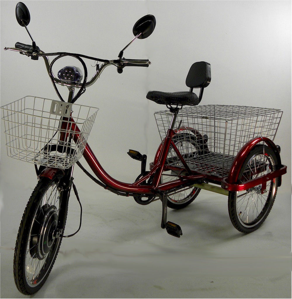 Power Electric Three Wheels Tricycle Motorized Trike Electric Bicycles