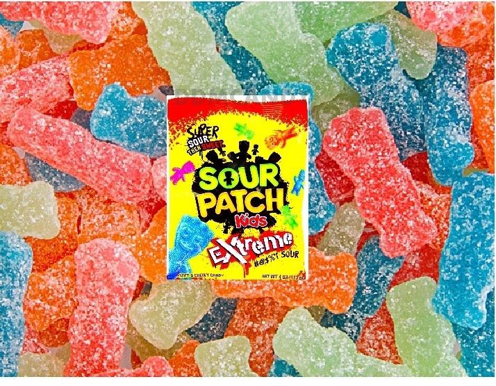 SOUR PATCH EXtreme 4 LBs Gummies Chewy Retro Gourmet Bulk Gummi Soft ...