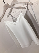 Summer V-Neck Chiffon Top Silver Gray Wedding Bridesmaids Chiffon Tops US0-IS12 image 3