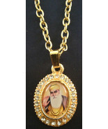 Guru Nanak Dev Guru Gobind Singh Shivji Hindu Sikh Gold Plated Sikh Pend... - $9.84