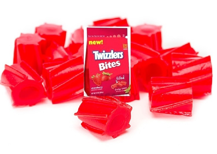 TWIZZLERS STRAWBERRY BITES Licorice 4 LBs Chewy Gourmet Bulk Filled Candy New Licorice