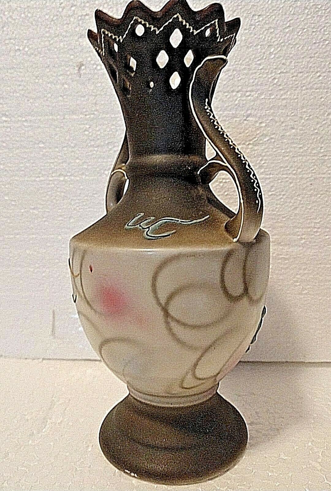Rare Antique Nippon Early Noritake Dragonware Vase Japan Moriage Dragon