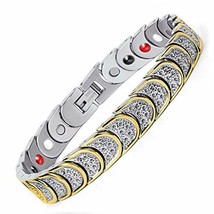 Silver Gold Magnetic Arthritis Pain Therapy Bio Energy Bracelet for Men - $20.00
