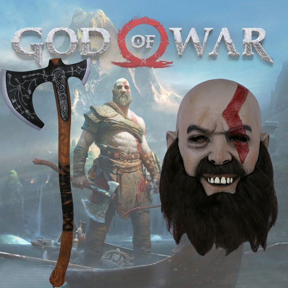 God of War 4 Mask Cosplay Kratos Mask God of War Mask With Beard