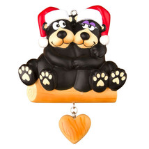 Black Bear Family of 2 3 4 5 6 Personalized  Christmas Ornament - $17.75+