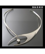 Vintage MODERNIST Sculptured CHOKER CUFF COLLAR NECKLACE - ONE Of a KIND - $495.00
