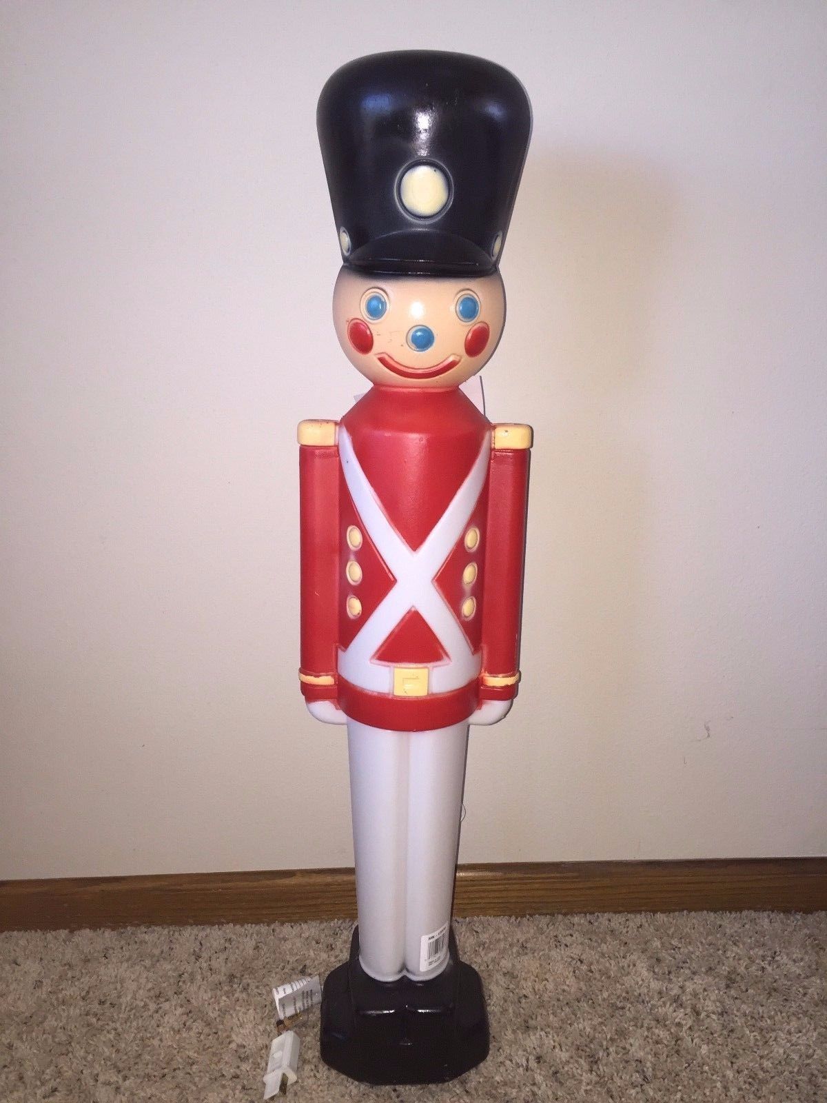 New 31" Christmas Lighted Blow Mold Toy Soldier Yard Decoration Yard