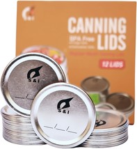 12 Mason Jar Canning Lids Regular Mouth For Cans | Split-Type Anti Rust ... - $9.74
