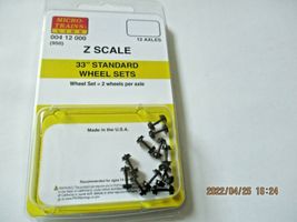 Micro-Trains Stock # 00412000 #950 Wheel Sets 33" Standard 12 Axles Pack Z-Scale image 5