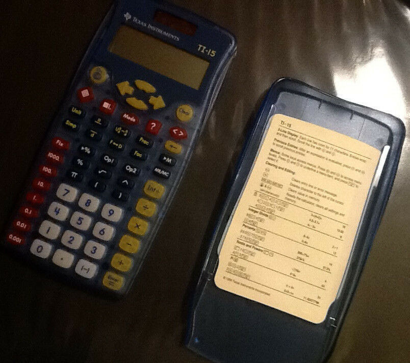 Texas Instruments TI15 Scientific Calculator Blue Everything Else