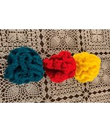 Three New Crochet Handmade Brain Ball Cat Toys Soft Cuddly Washable Fun ... - $10.49