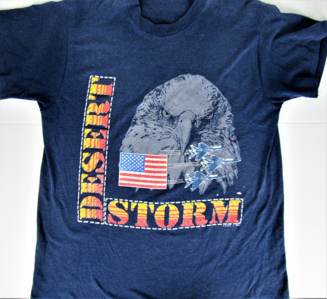 Vintage Operation Desert Storm T-Shirt Size Large Logo 7 50 50 USA 