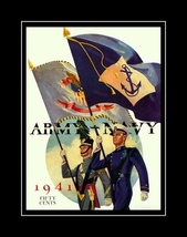Vintage 1941 Army Navy Football Poster Print Military Reunion Wall Art Gift - $21.99+