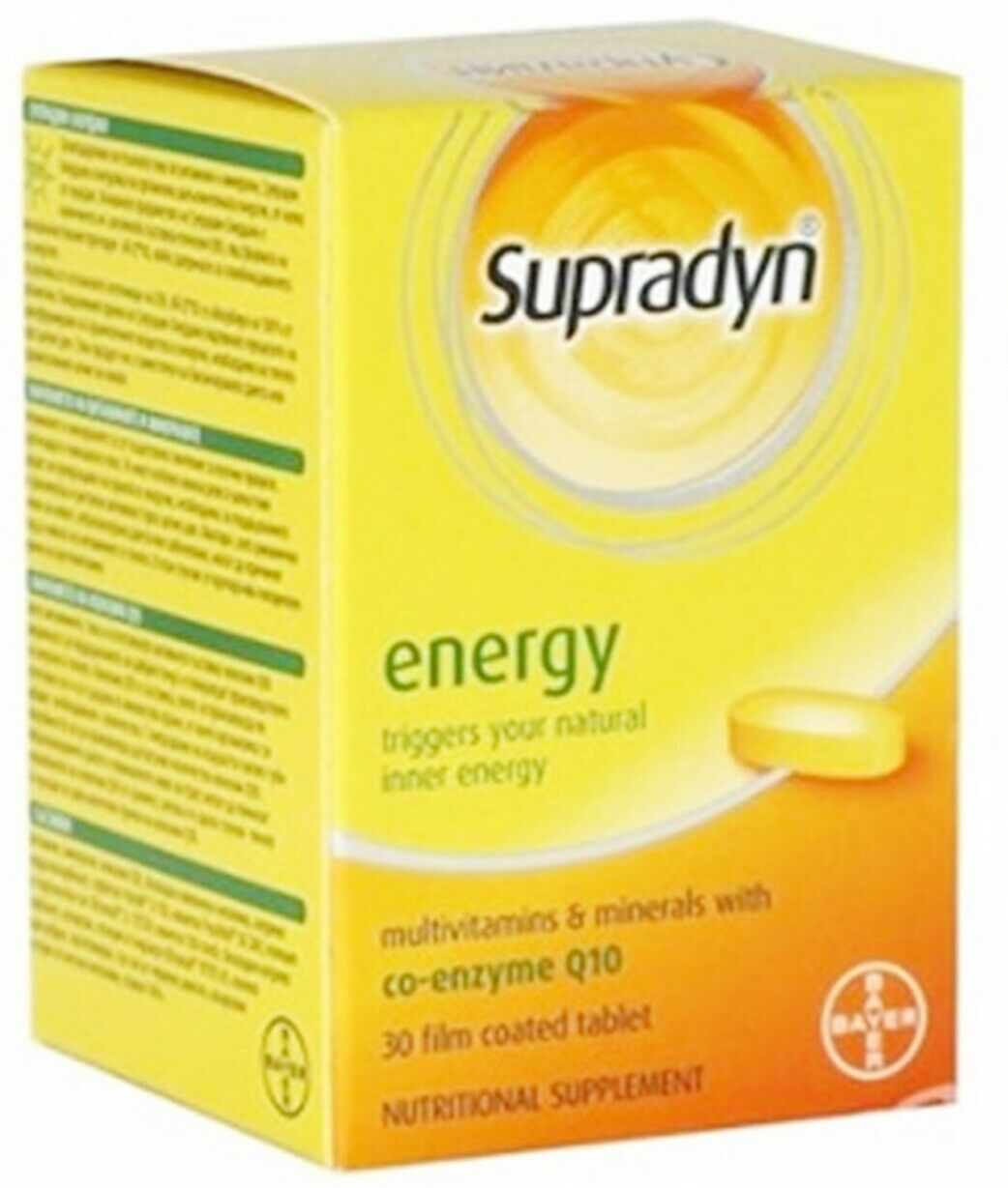 SUPRADYN Energy BAYER with Co-enzyme Q10-Triggers Body’s Own Energy 30 ...