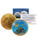 IWO JIMA *US Marines* 24K Gold Plated 1976 Bicentennial JFK Half Dollar US Coin - $8.56