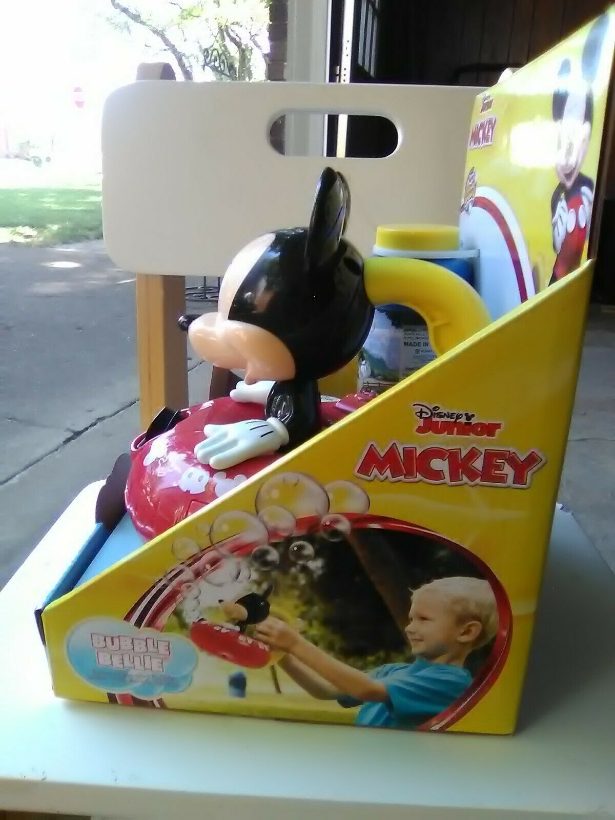 Disney Junior Mickey Mouse Bubble Maker Machine with bubble solution