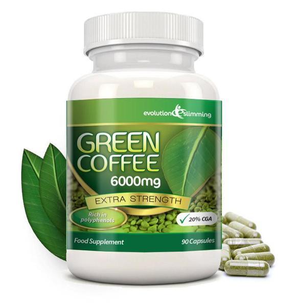 Green Coffee Bean Pure 6000mg with 20% CGA 90 Capsules (1 Month)