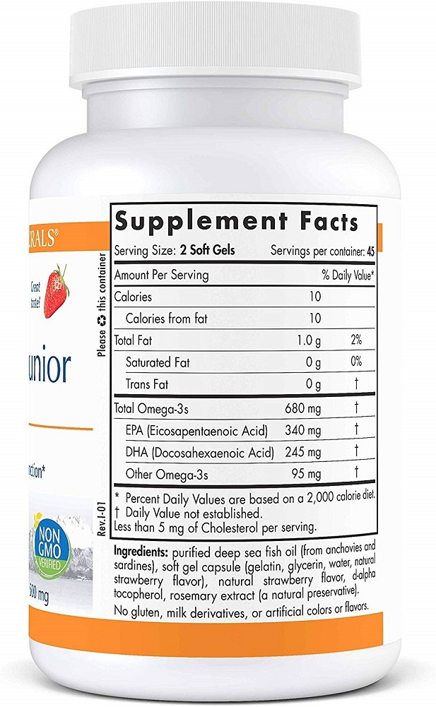 Nordic Naturals ProOmega Junior - Fish Oil, 340 mg EPA, 245 mg DHA, Support