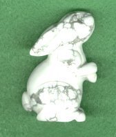 Primary image for CARVED HOWLITE BUNNY RABBIT
