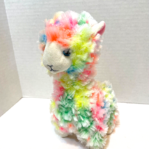 Ty Beanie Babies Lola the Llams Plush Tie Dye Rainbow Stuffed Animal 8&quot; - $10.62