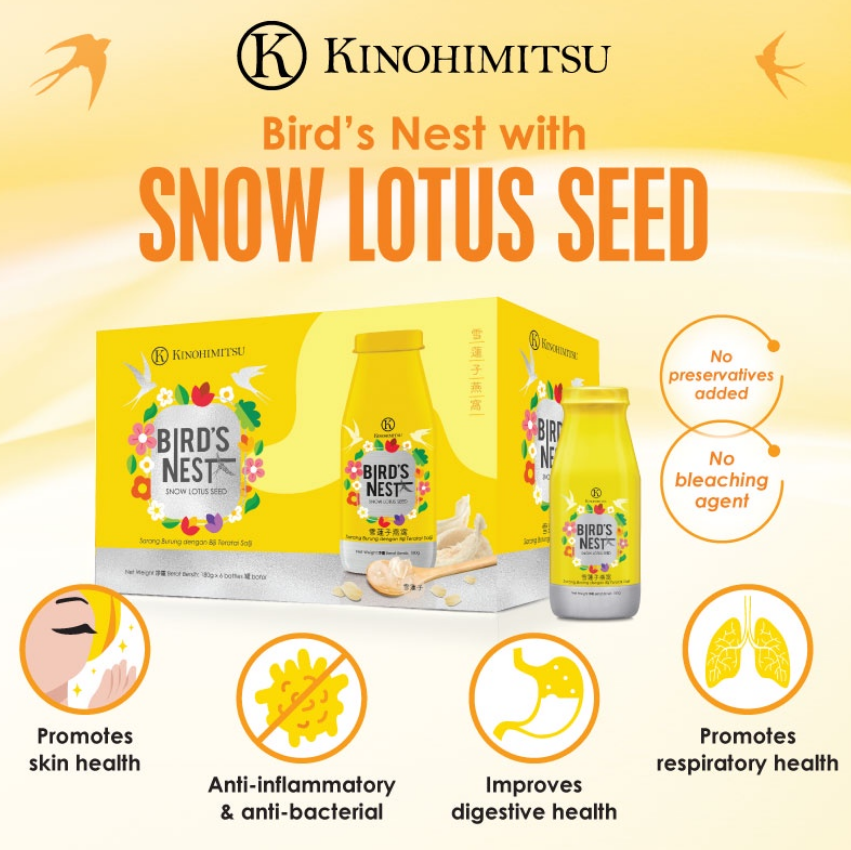 NEW LAUNCH Kinohimitsu Birds Nest with Snow Lotus Seed (180g x 6's