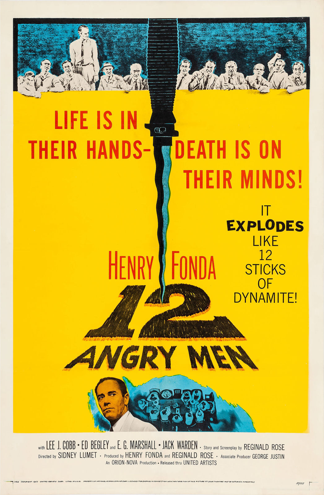 12 Angry Men Movie Poster Sidney Lumet 1957 Art Film Print Size 24x36 27x40