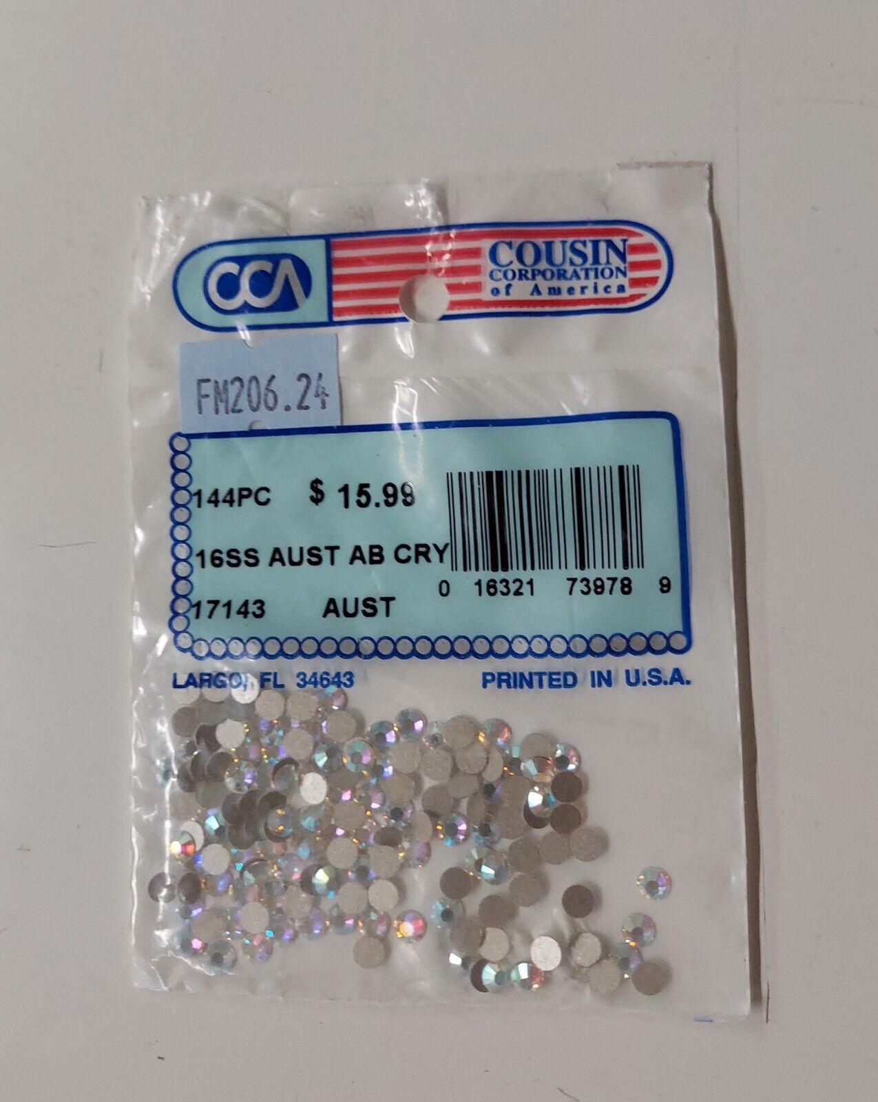 Primary image for 144 Count - Austrian Crystallized Rhinestones 16ss Stone Crystals M206.24