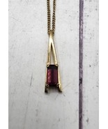 Vintage Avon Purple Pendant Necklace Plaza IV 1970&#39;s 22&quot; - $15.83