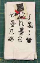 Minnie Mouse Kitchen Towels Black White, 100% Cotton, New - $14.95