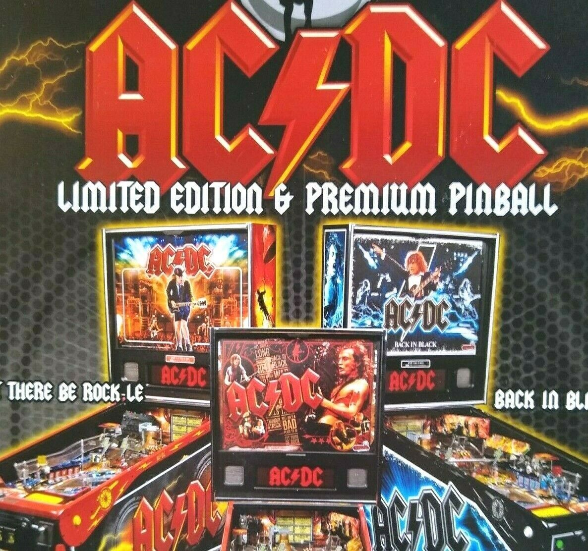 Stern AC/DC Original 2012 NOS Flipper Game Pinball Machine Promo Sales Flyer 