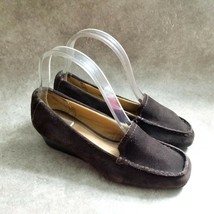 Naturalizer Womens   Size 6 Brown  Leather Slip On Loafer Wedge Heels - $19.99