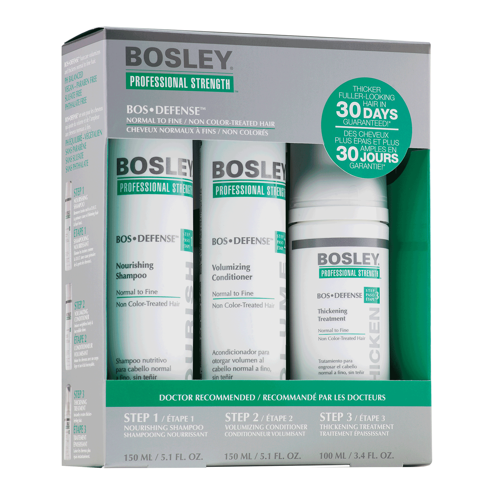 Bosley Professional BosDefense Starter Pack For Non Color-Treated Hair