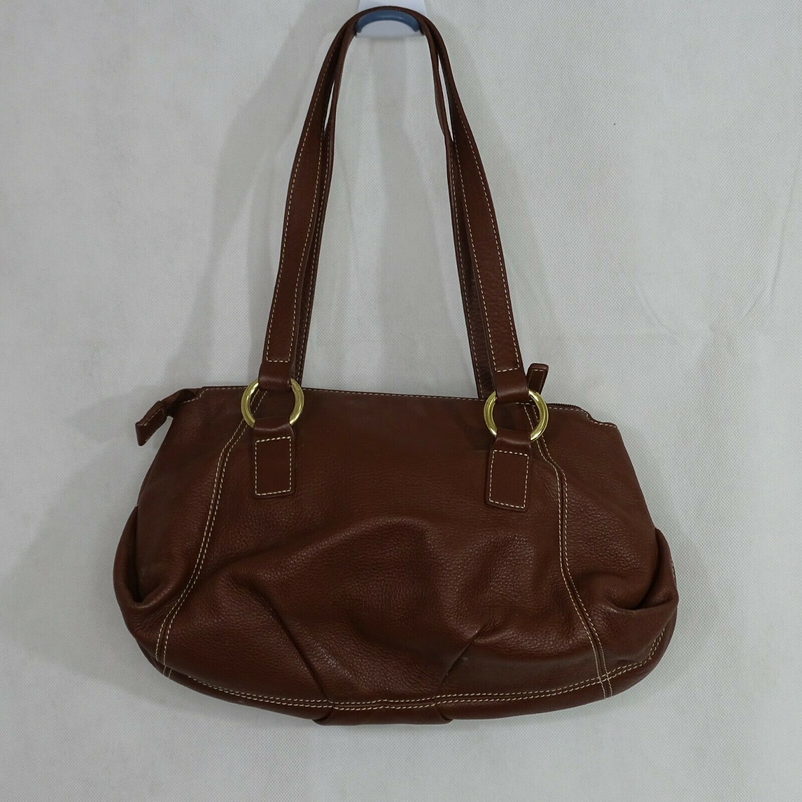 Etienne Aigner Handbag Shoulder Bag Purse Genuine Cowhide Leather Brown ...