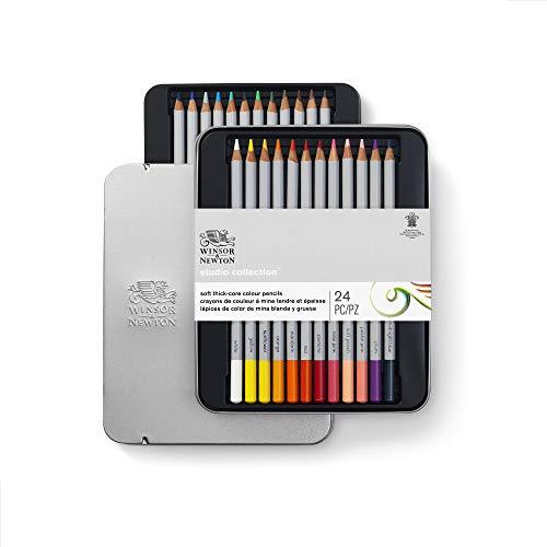 Winsor & Newton studio collection,Soft Core Coloured pencils - 24 set, 0490013