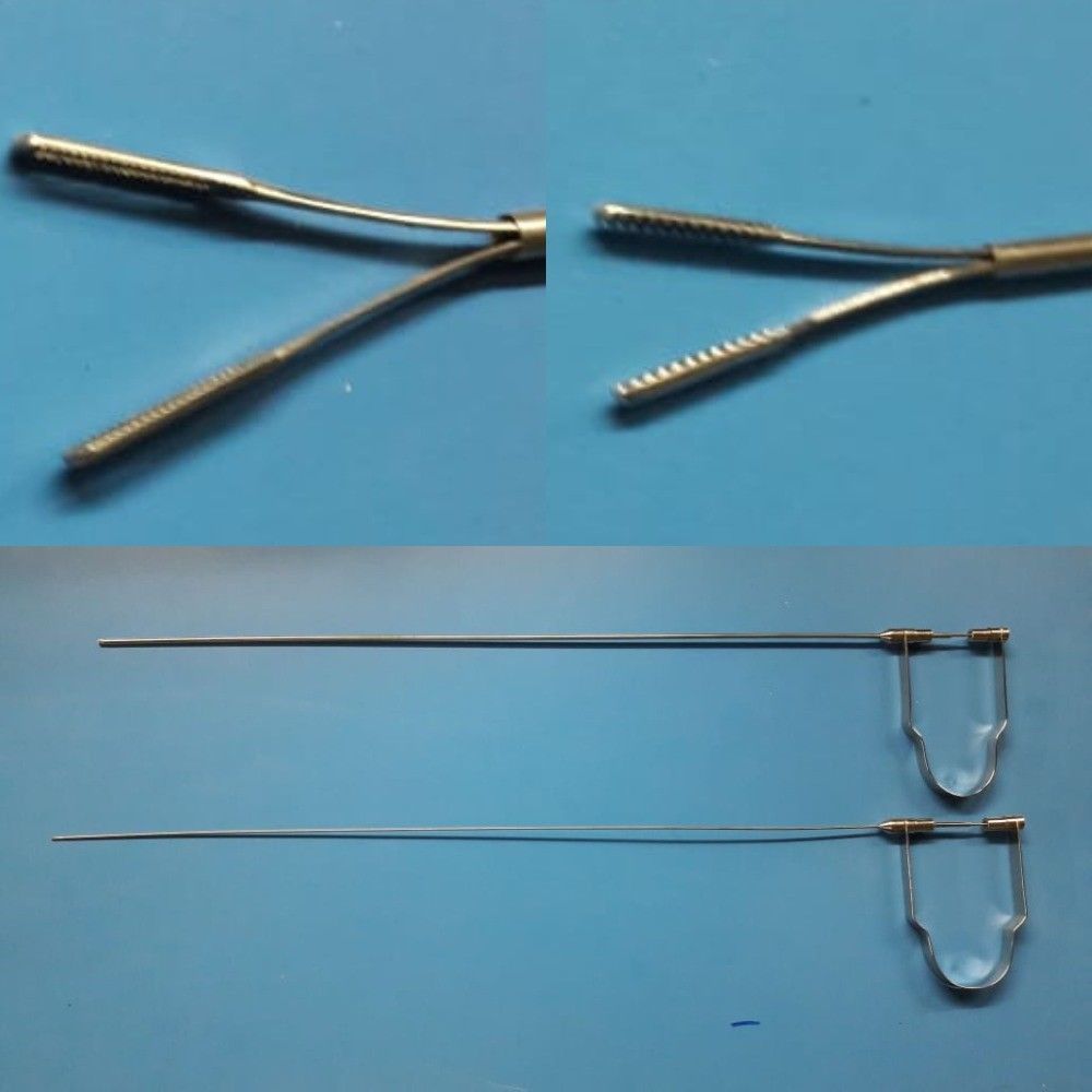 2PC Laparoscopic Kleppinger Grasping Forceps 2.5MM 3MM AND 5FR x400mm