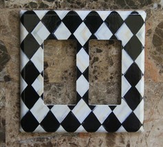 ❤️Double Rocker GFCI Switch Plate made w/Mackenzie Childs Courtly Harlequin❤️ - $15.64