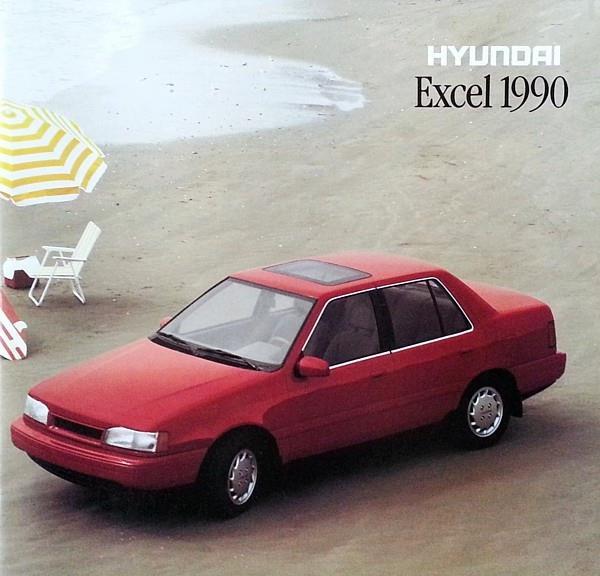 1990 Hyundai EXCEL sales brochure catalog US 90 GL GS GLS - Hyundai