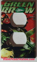 Green Arrow Comic Book Light Switch Duplex Outlet Cover Plate & more Home decor image 14