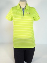 Columbia Sportswear Green & White Mesh Short Sleeve Polo Shirt Women NWT - $37.49