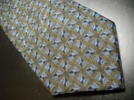 Jos A Bank Corporate Collection Neck Tie Silk Hand Printed in Italy Greens Blues - $10.99