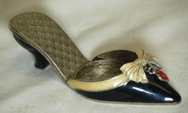 PartyLite Audrey Shoe Tealight Holder Cast Metal Austrian Crystal - $19.79