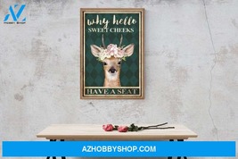 Funny Deer Have A Seat Canvas And Poster - $49.99
