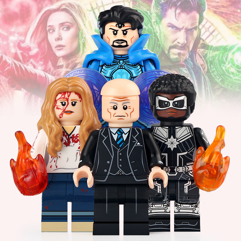 4pcs Doctor Strange MCU Illuminati Professor X Captain Marvel Wanda ...