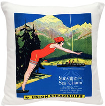 Sunshine and Sea-Charm Throw Pillow 20x20, with Polyfill Insert - $79.95