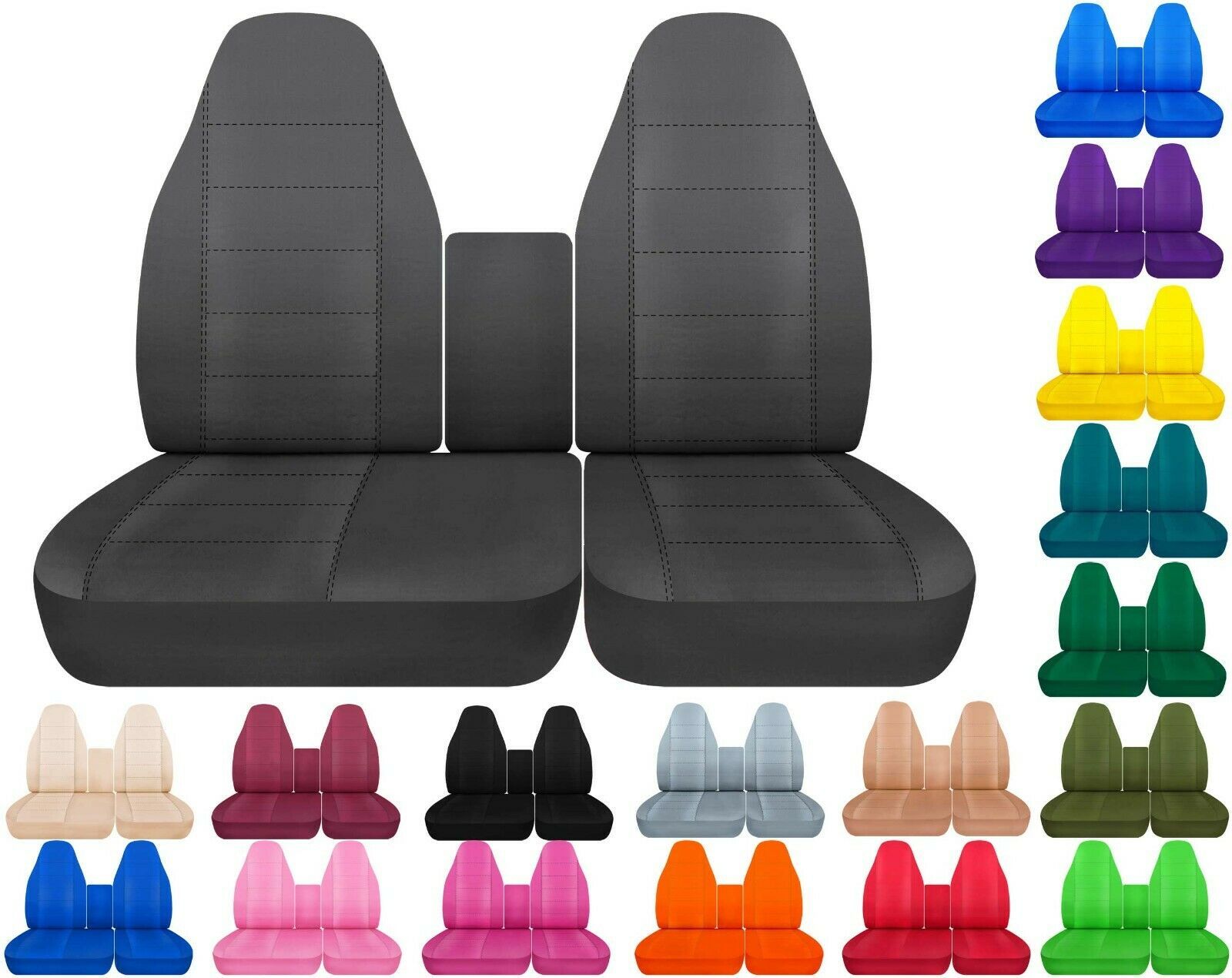Front set seat covers 40/60 highback with console Fits Ford Expedition 97-06