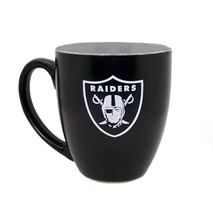 Raiders Las Vegas Oakland NFL Matte Black Bistro Ceramic Coffee Mug Tea Cup 15oz - $23.76