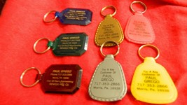 ADVERTISING BUSINESS KEYCHAINS 6 DIFFERENT VINTAGE LOT # E FREE USA SHIP... - $9.49