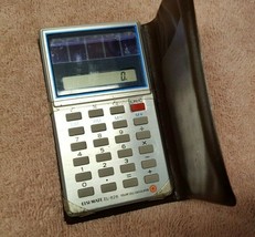 Sharp ELSI Mate EL-826 Solar Cell Calculator Tested HTF Rare Sticky "ON" Button - $11.64
