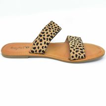 Sunny Feet Faux Cheetah Animal Print Women's Flat Slip On Sandals Size 10 image 4