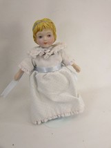 Vintage Avon Porcelain Doll 1983 Blonde w/ Stand 50093 - $11.87